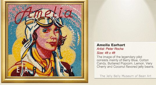 MKE - Amelia Earhart Jelly Bean portrait