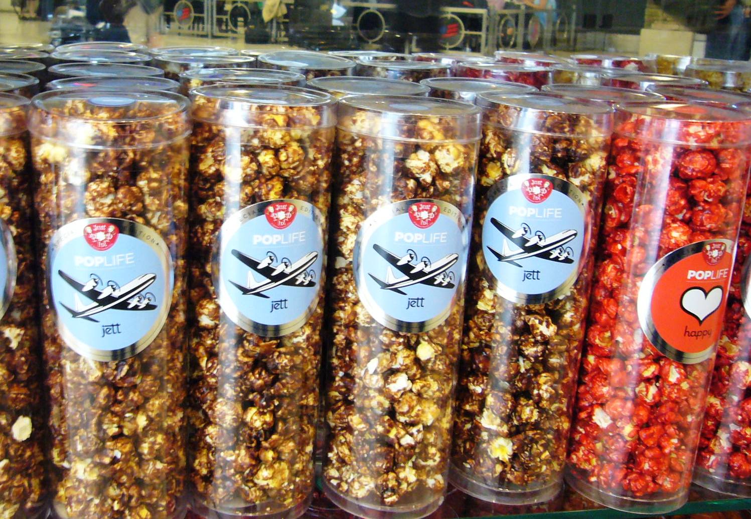 Snack Saturday Happy, Dizzy popcorn at Indianapolis Airport Stuck at