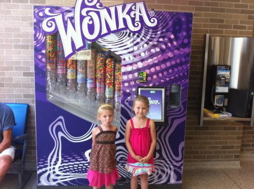 Outagamie Airport Willy Wonka candy machine