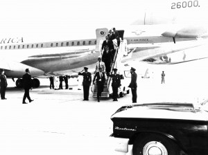 President Kennedy leaving Air Force One