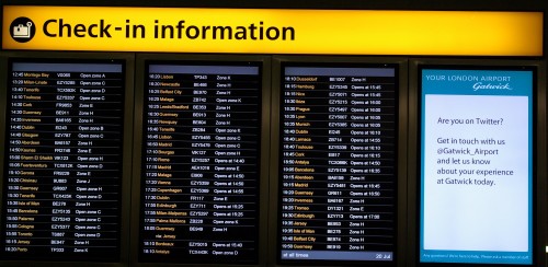 London Gatwick Airport Twitter screen