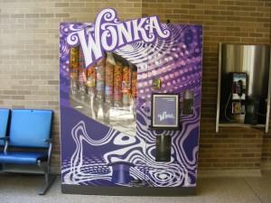 Candy-dispening machine at Outagamie Airport