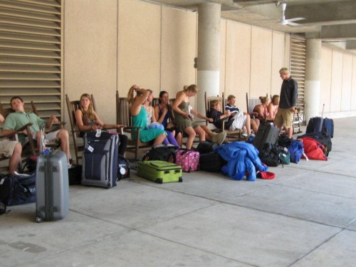 Rocking chairs at Houston Hobby Airport