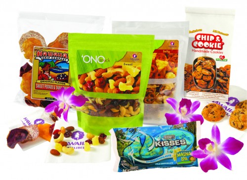Snacks for sale on Hawaiian Airlines 