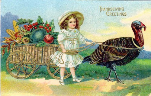 Thanksgiving vintage postcard