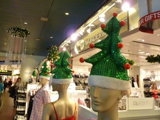 Copenhagen Airport xmas hats