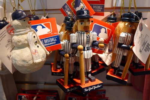 NY baseball-themed ornaments