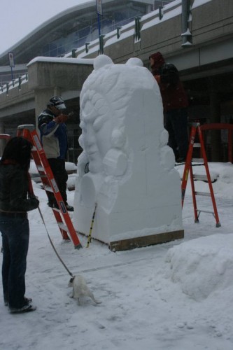 Edmonton Airport ice carving