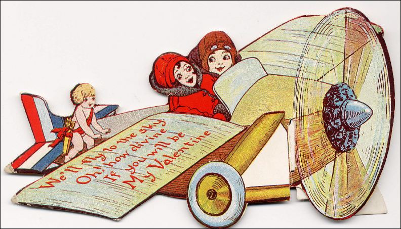 Charles Lindbergh-themed Valentine