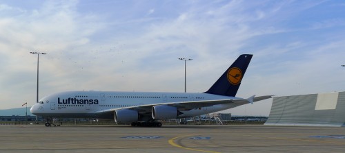 Airbus A380 at Frankfurt