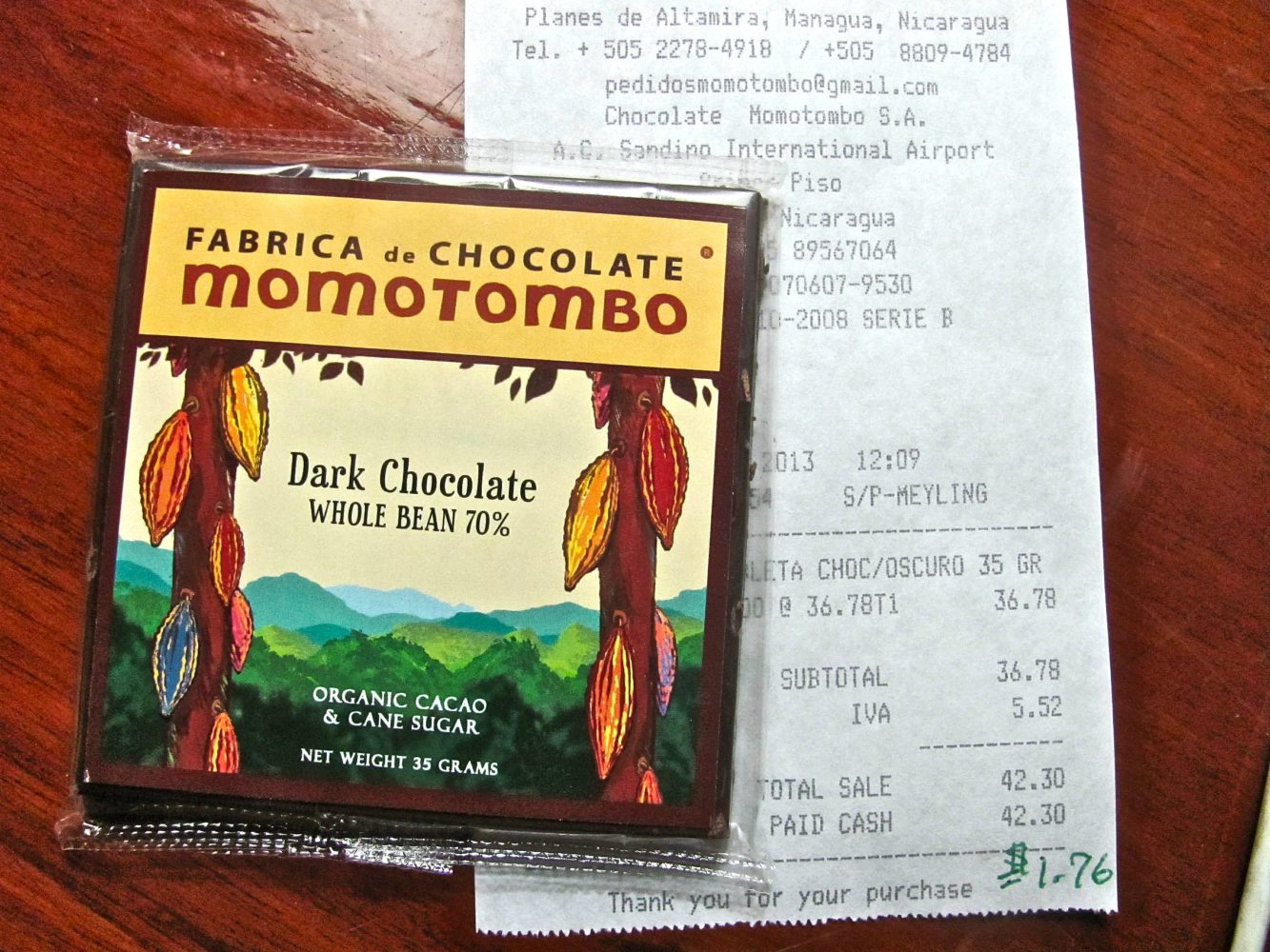 Nicaragua chocolate