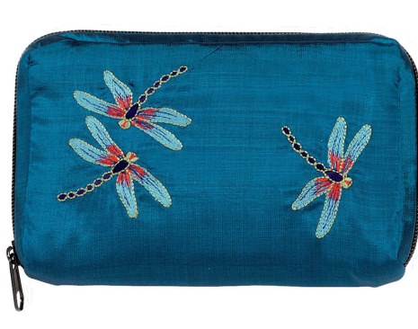 Louis C. Tiffany Dragonfly Embroidered Zip-Around Case