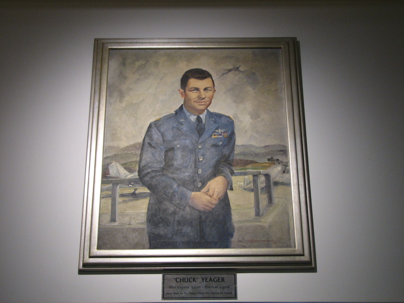 Yeager Airport_portrait of Chuck Yeager