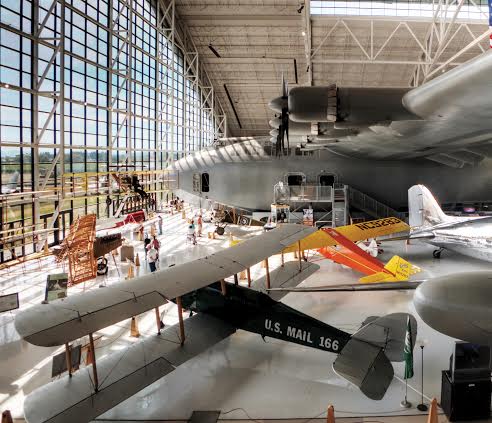 Spruce Goose and others inside the museum