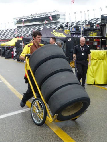 Tires for race cars at Daytona International Speedway