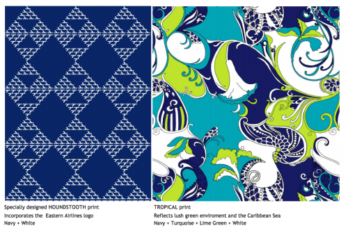Houndstooth and Tropical print for Eastern Air Lines by Nikki Poulos