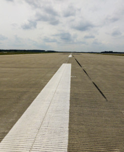 Visitors on the BER tour can stand on the unused runway.