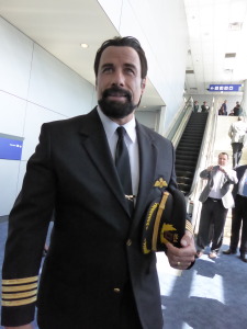 Qantas - John Travolta was on hand to greet some of the arriving A380 passengers from Sydney