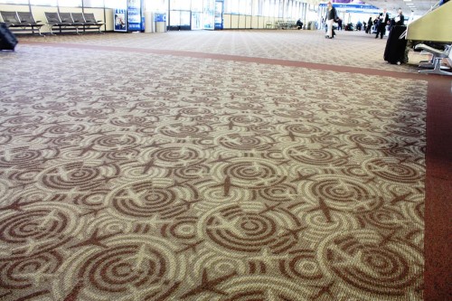 8_PHX_The carpet at Phoenix Sky Harbor International Airport has an aviation-inspired design