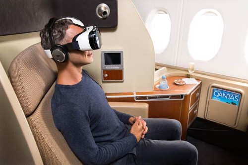 Qantas virtual reality headsets to be tested on some A380 flights_courtesy Qantas