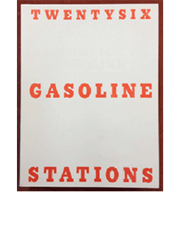Twentysix Gasoline Stations by Ed Ruscha - art book. Courtesy University of California, Irvine