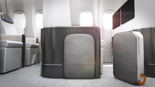 In 'click-class' carry-on luggage would snap into the seat