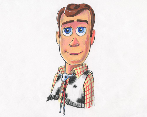 Woody Bud Luckey reproduction of marker on paper Courtesy of Pixar Animation Studios  -