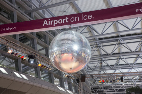 Dusseldorf airport on ice