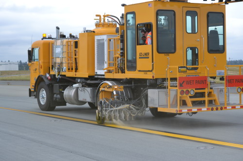 Line painter at Seattle-Tacoma International Airport