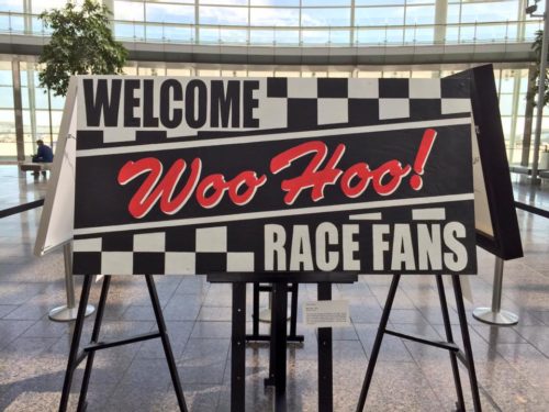 IND AIRPORT WELCOME RACE FANS 1