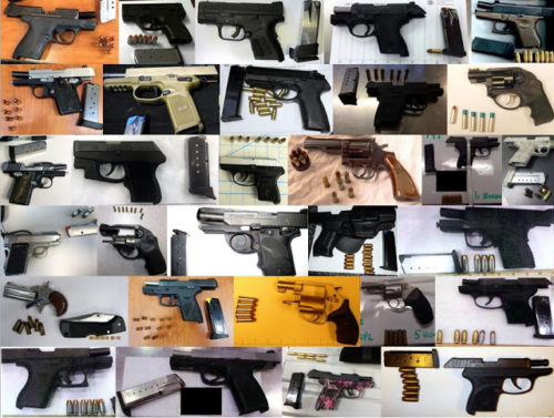 Some of the guns found at airport checkpoints Aug 5-11