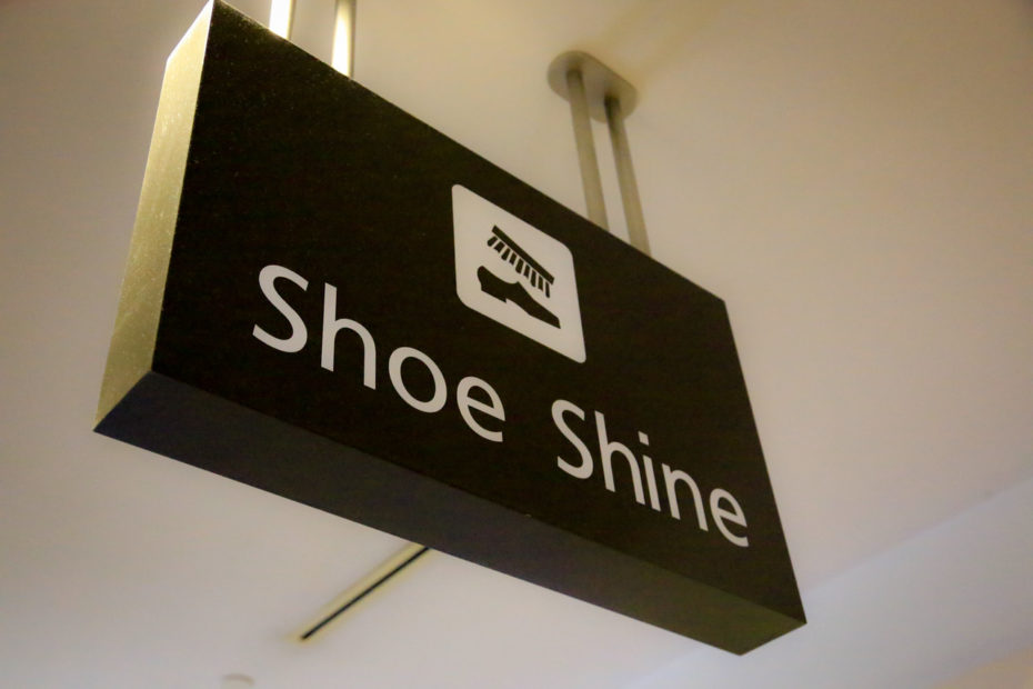 You still can get your shoes shined at the airport Stuck at the Airport