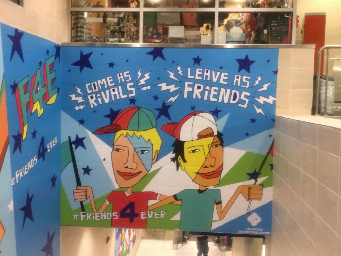 Robots, cool art for basketfall fans at San Antonio Int'l Airport Stuck at the Airport