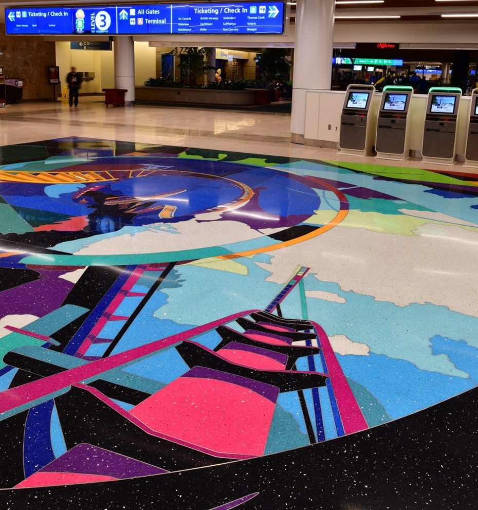 Mural Monday terrazzo murals at Orlando International Airport Stuck