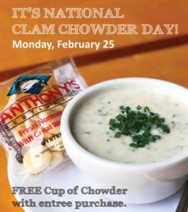 Free chowder at SEA airport