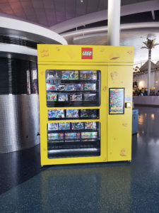 Lego vending machine at the airport in Las Vegas