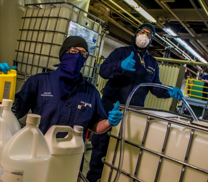 United Airlines is making its own hand sanitizer Stuck at the Airport