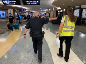 Mask minders at Tampa Int’l Airport