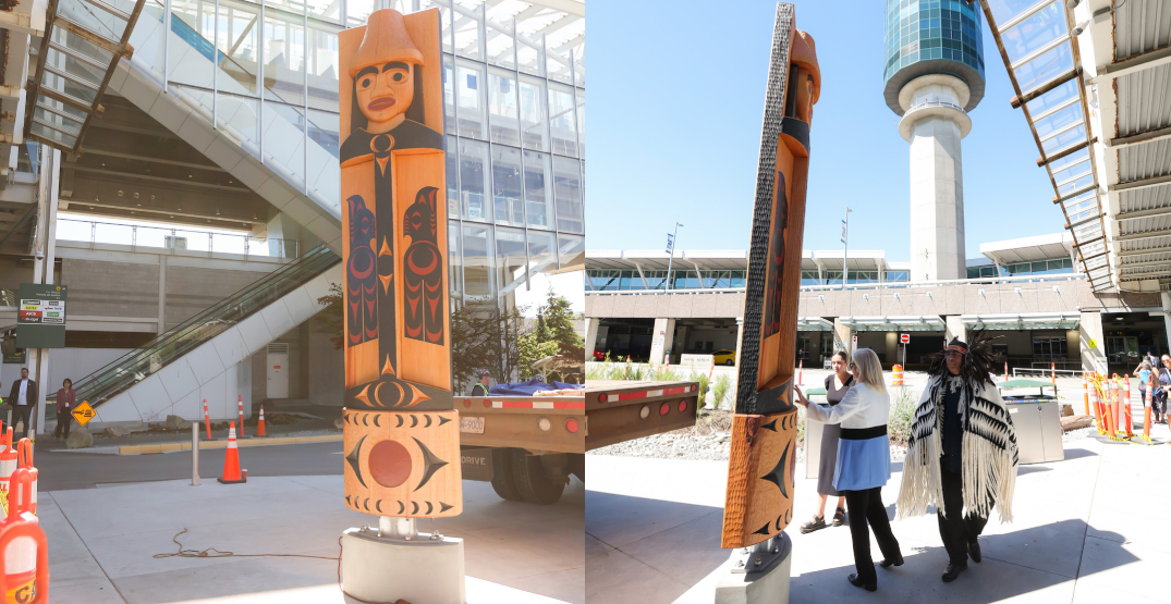 First Nations Welcome Figure lands at Vancouver Int’l Airport