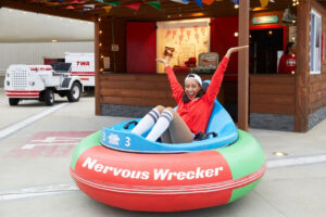 Off to Gatwick. But first, bumper car rides at JFK
