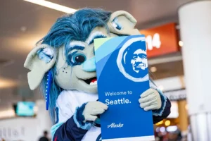 Kraken fan? (Or have the t-shirt?) Wear it and get priority boarding on Alaska Airlines