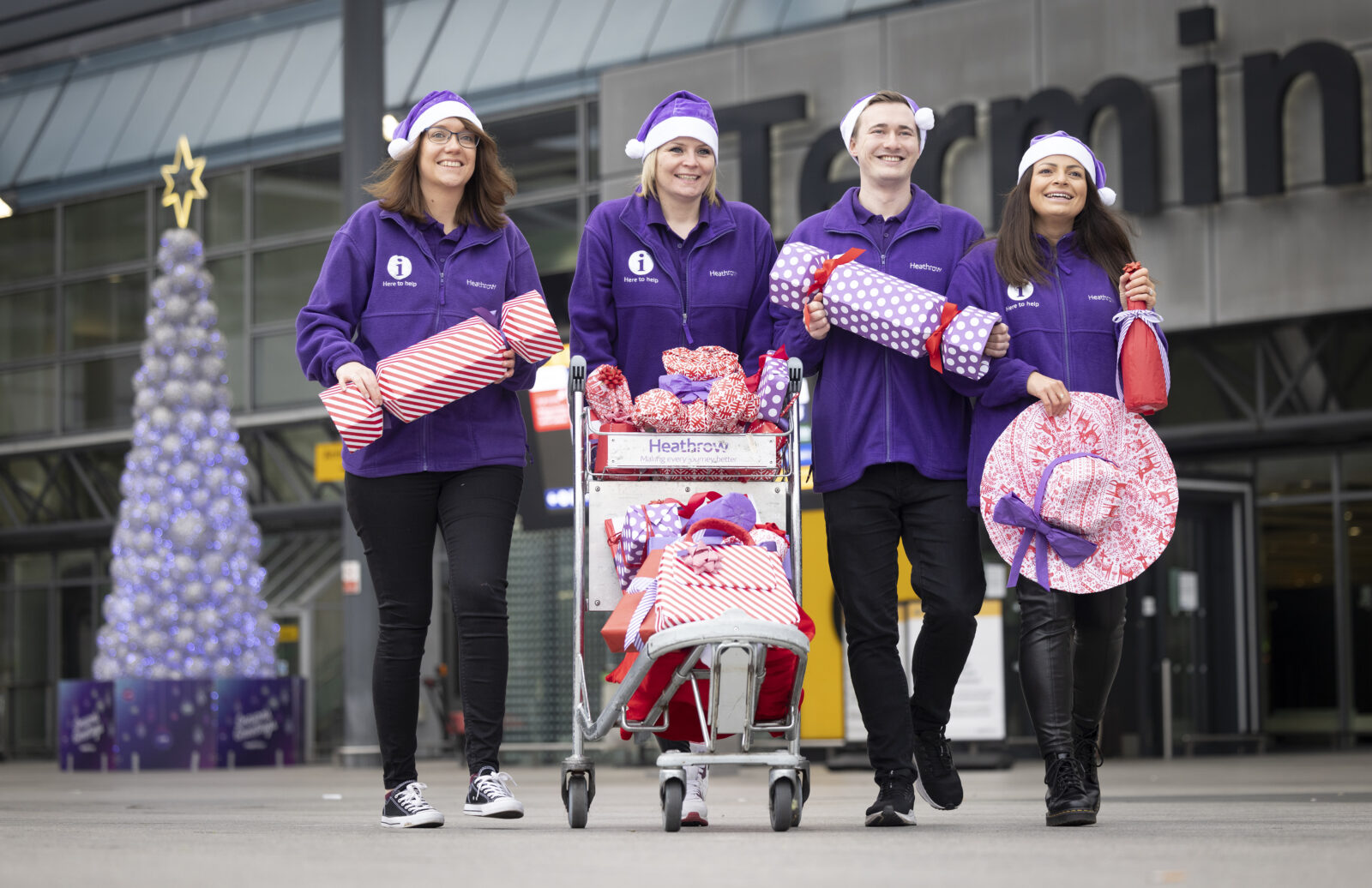 Heathrow Airport handing out Holiday Gifts