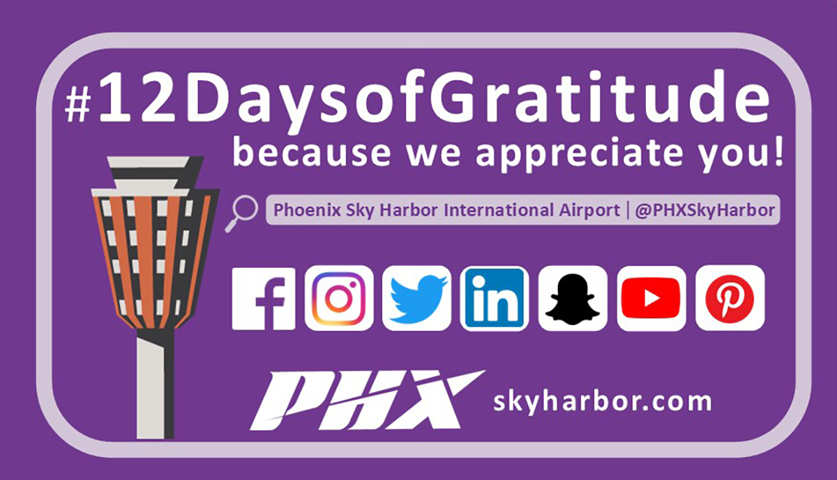12 Days of Holiday Gratitude at PHX Airport
