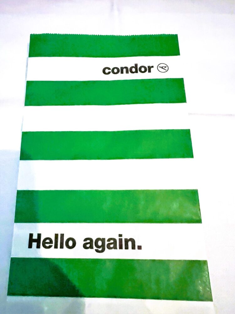 Snaps from a striped Condor Airlines flight Stuck at the Airport