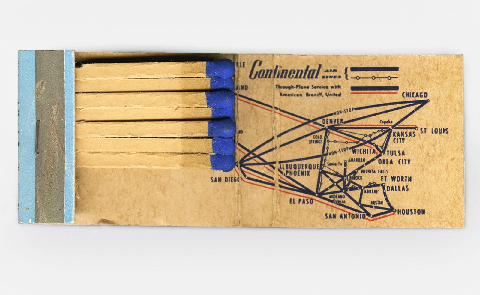 From the SFO Museum: Matchbooks & Air Sickness Bags