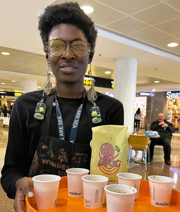 Get Mushroom Coffee at SEA Airport