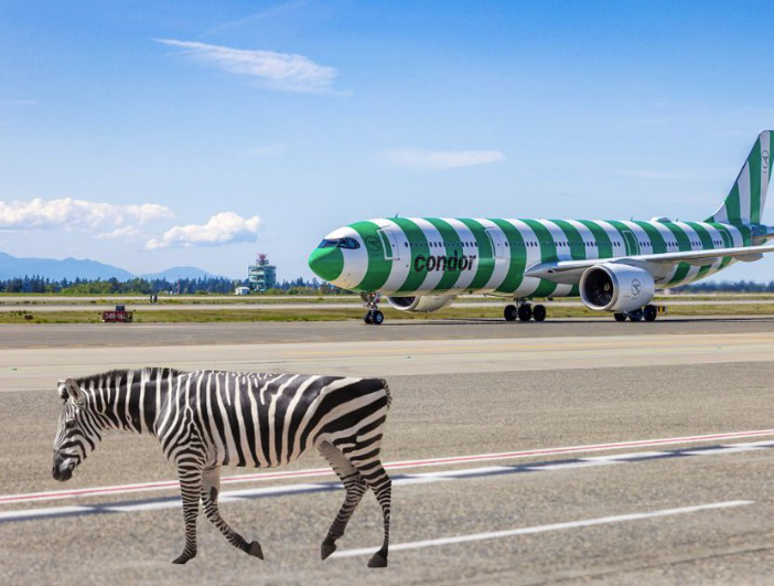 Zebra spotted at SEA Airport – and lots of other places near Seattle