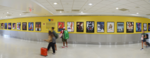“Made in Miami” film posters on exhibit at MIA Airport