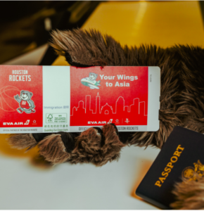Eva Air issues Houston Rockets boarding passes