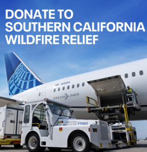 Donate money or miles to wildfire relief efforts